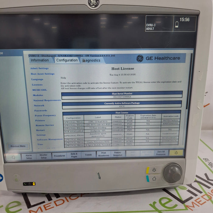 GE Healthcare Carescape B650 Critical Care Patient Monitor