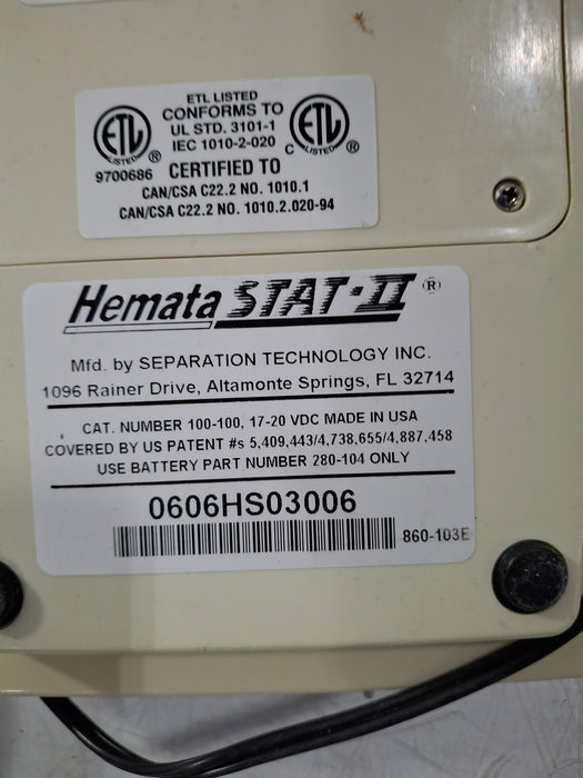 EKF Diagnostics HemataStat-II Hematocrit Centrifuge