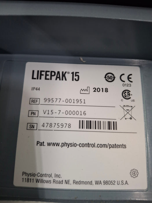 Physio-Control LifePak 15 3-Lead Defibrillator