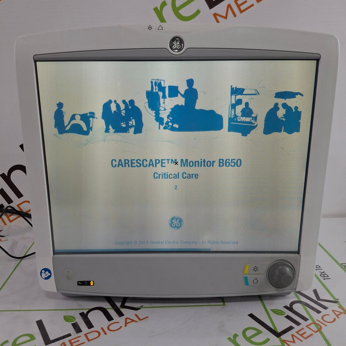 GE Healthcare GE Healthcare Carescape B650 Critical Care Patient Monitor Patient Monitors reLink Online