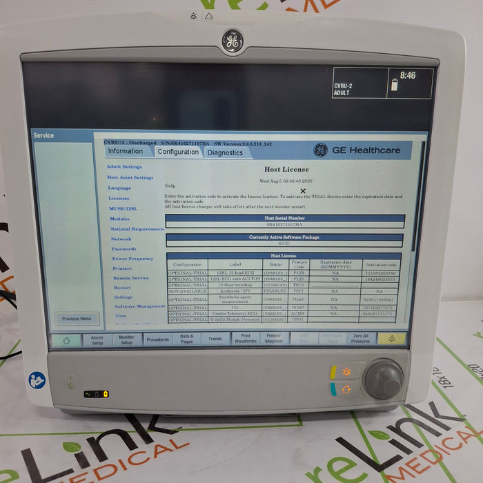 GE Healthcare GE Healthcare Carescape B650 Critical Care Patient Monitor Patient Monitors reLink Online