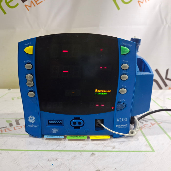 GE Healthcare Dinamap V100 - NIBP, SpO2, Temp Vital Signs Monitor