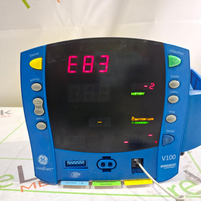 GE Healthcare Dinamap V100 - NIBP, SpO2, Temp Vital Signs Monitor