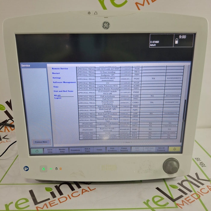 GE Healthcare Carescape B650 Anesthesia Care Patient Monitor