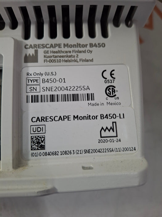 GE Healthcare Carescape B450 Critical Care Patient Monitor
