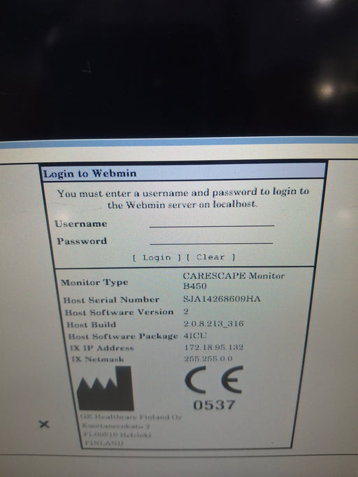 GE Healthcare GE Healthcare Carescape B450 Critical Care Patient Monitor Patient Monitors reLink Online