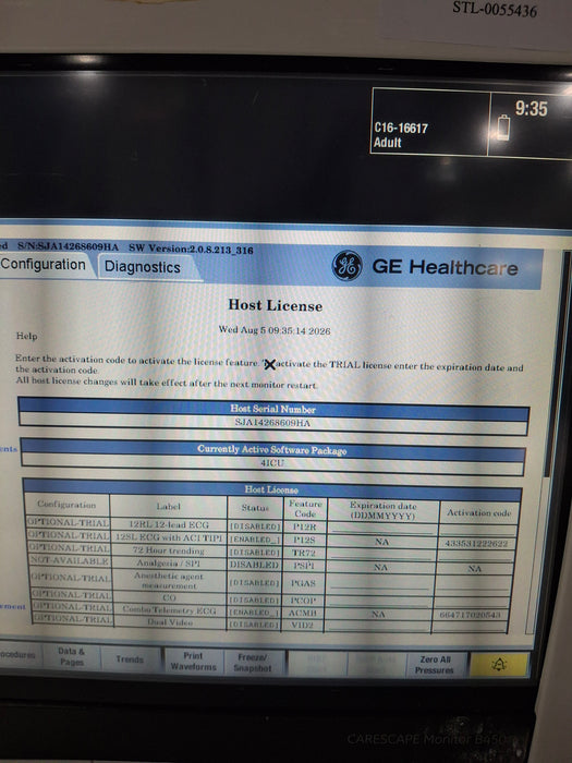 GE Healthcare GE Healthcare Carescape B450 Critical Care Patient Monitor Patient Monitors reLink Online