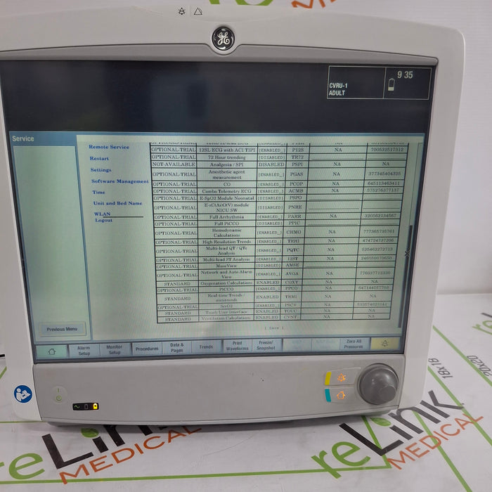 GE Healthcare GE Healthcare Carescape B650 Critical Care Patient Monitor Patient Monitors reLink Online