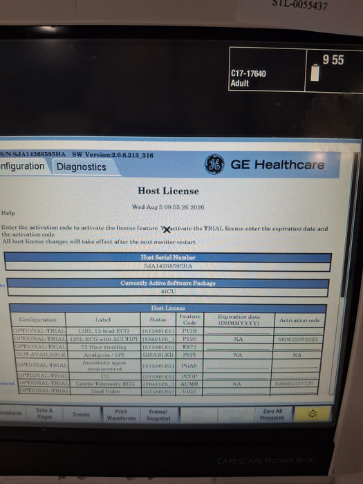 GE Healthcare Carescape B450 Critical Care Patient Monitor