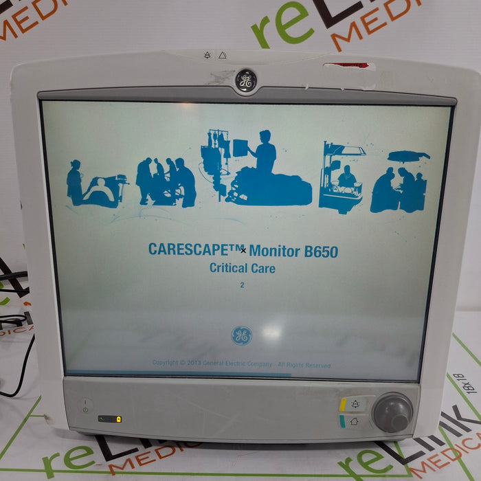 GE Healthcare GE Healthcare Carescape B650 Critical Care Patient Monitor Patient Monitors reLink Online