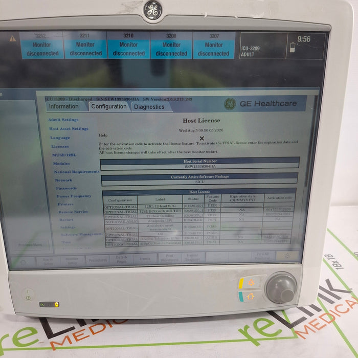 GE Healthcare GE Healthcare Carescape B650 Critical Care Patient Monitor Patient Monitors reLink Online
