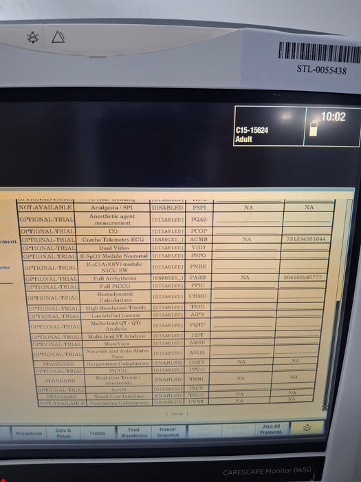 GE Healthcare Carescape B450 Critical Care Patient Monitor