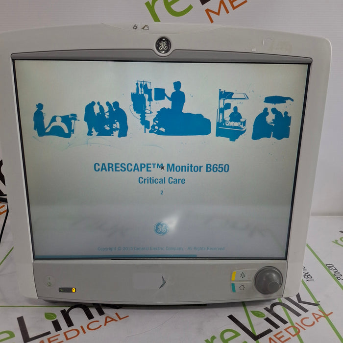 GE Healthcare Carescape B650 Critical Care Patient Monitor