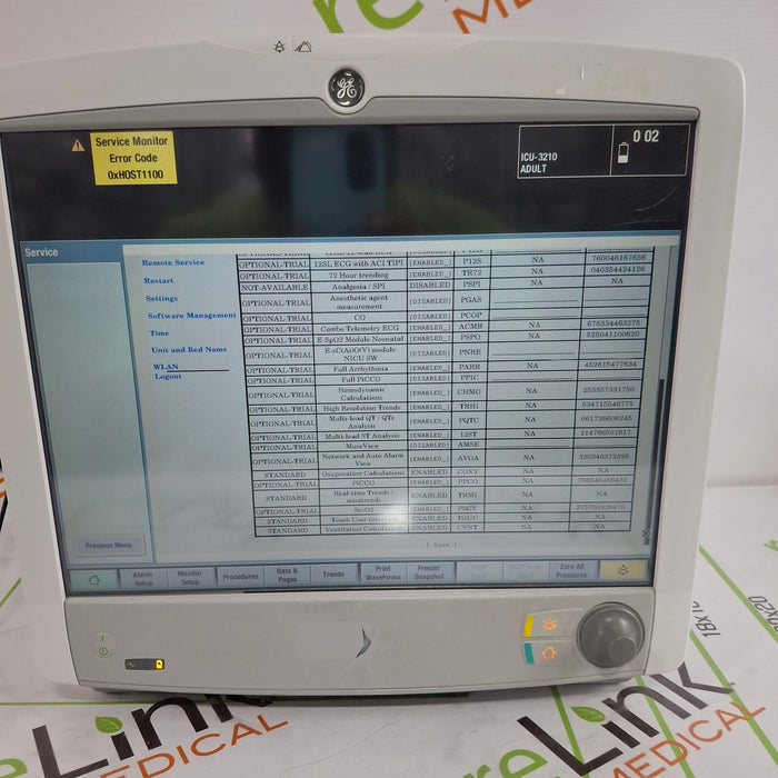 GE Healthcare Carescape B650 Critical Care Patient Monitor