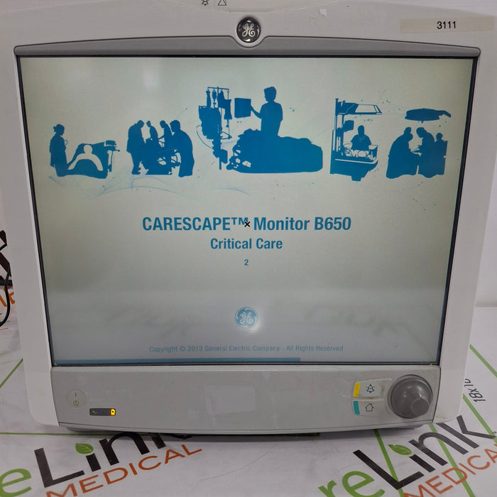 GE Healthcare GE Healthcare Carescape B650 Critical Care Patient Monitor Patient Monitors reLink Online