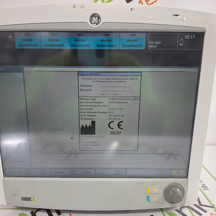 GE Healthcare GE Healthcare Carescape B650 Critical Care Patient Monitor Patient Monitors reLink Online