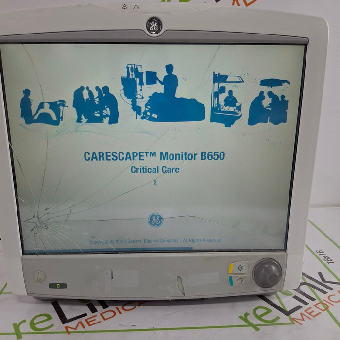 GE Healthcare Carescape B650 Critical Care Patient Monitor