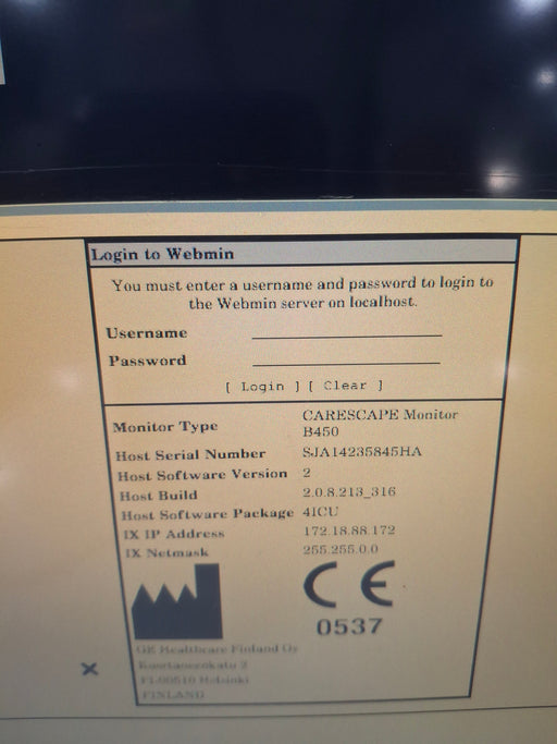 GE Healthcare GE Healthcare Carescape B450 Critical Care Patient Monitor Patient Monitors reLink Online