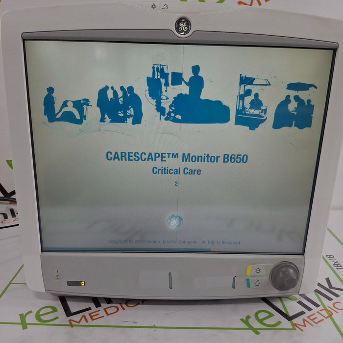 GE Healthcare GE Healthcare Carescape B650 Critical Care Patient Monitor Patient Monitors reLink Online