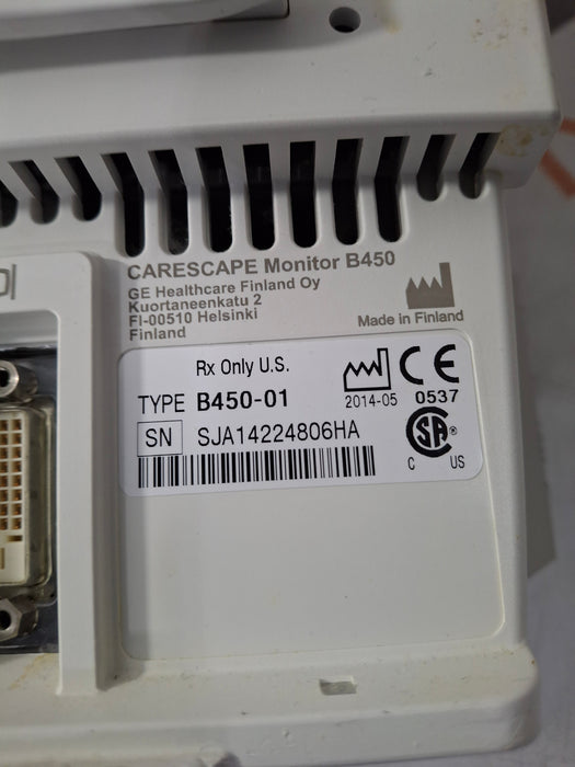 GE Healthcare Carescape B450 Critical Care Patient Monitor