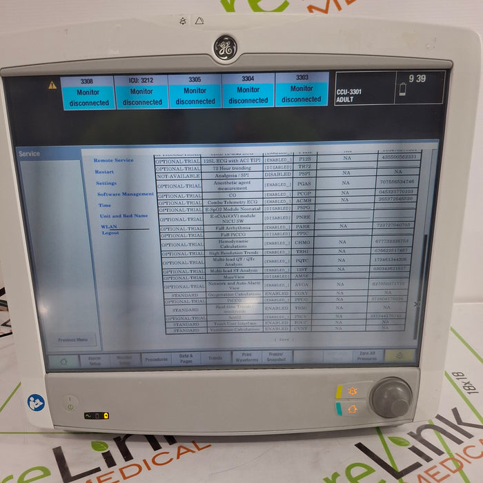 GE Healthcare Carescape B650 Critical Care Patient Monitor
