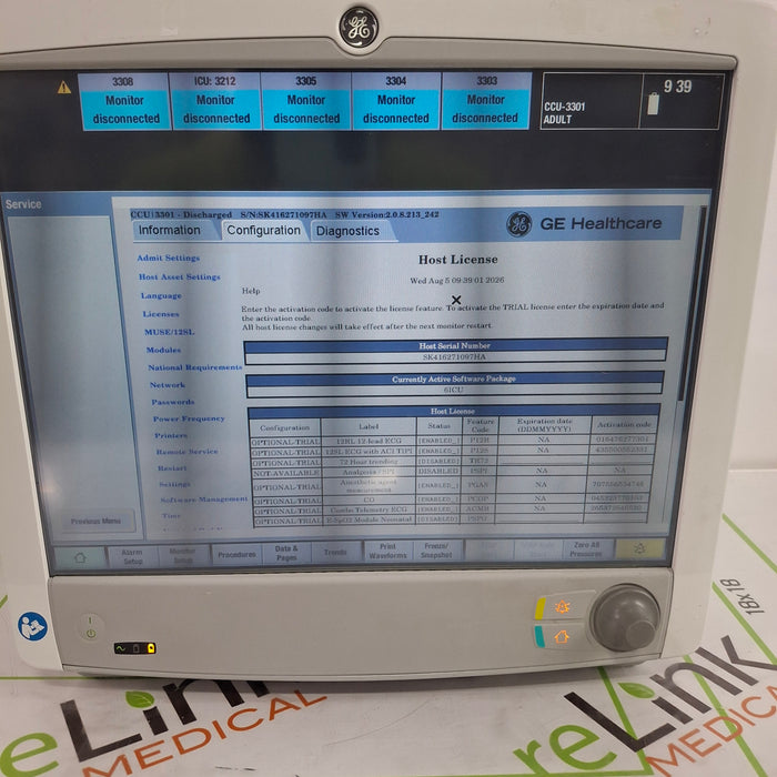 GE Healthcare Carescape B650 Critical Care Patient Monitor