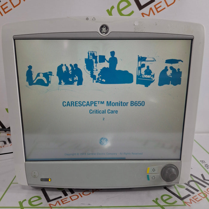 GE Healthcare Carescape B650 Critical Care Patient Monitor
