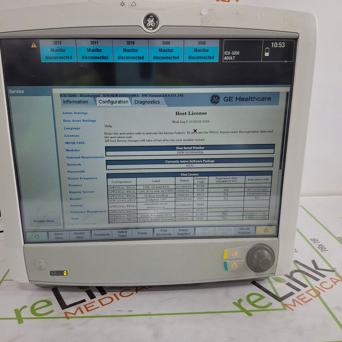 GE Healthcare Carescape B650 Critical Care Patient Monitor
