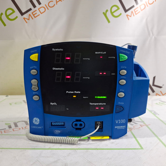 GE Healthcare Dinamap V100 - NIBP, SpO2, Temp Vital Signs Monitor