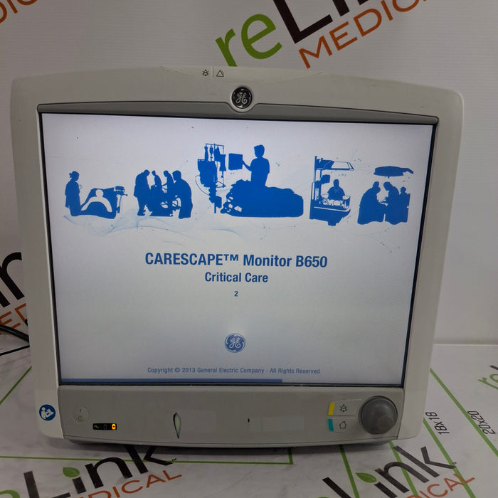GE Healthcare Carescape B650 Critical Care Patient Monitor