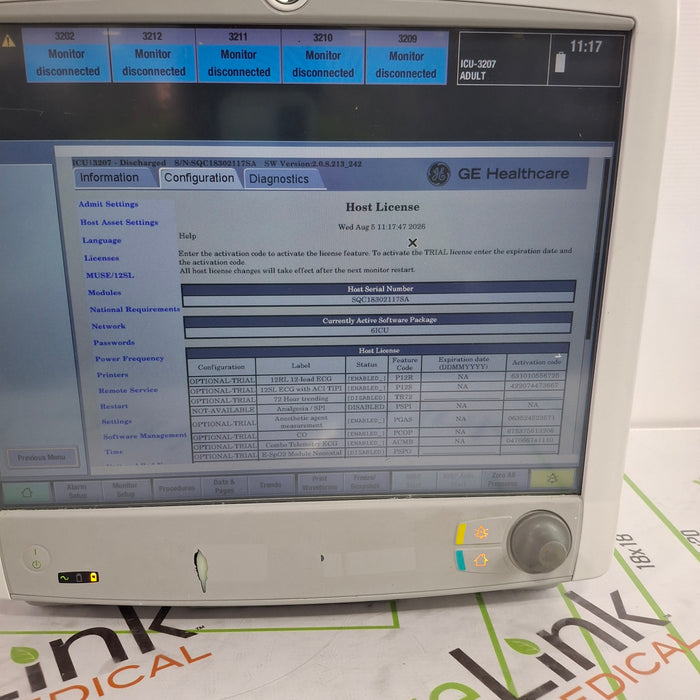 GE Healthcare Carescape B650 Critical Care Patient Monitor