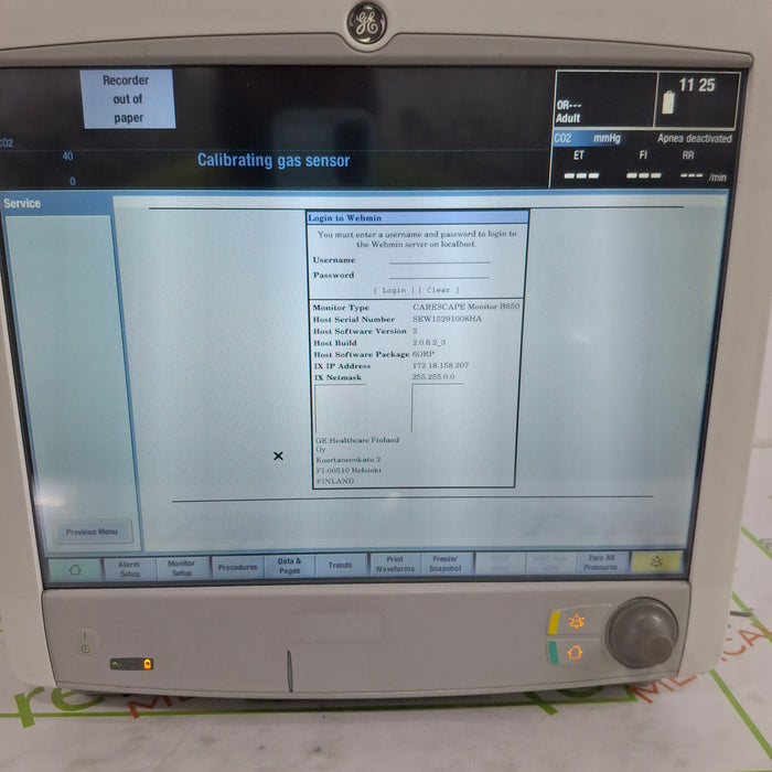 GE Healthcare GE Healthcare Carescape B650 Anesthesia Care Patient Monitor Patient Monitors reLink Online