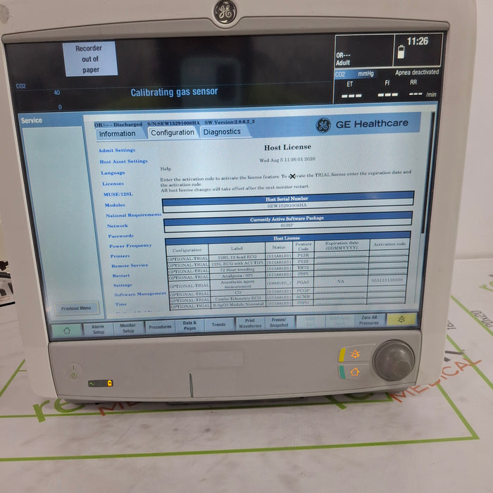 GE Healthcare GE Healthcare Carescape B650 Anesthesia Care Patient Monitor Patient Monitors reLink Online