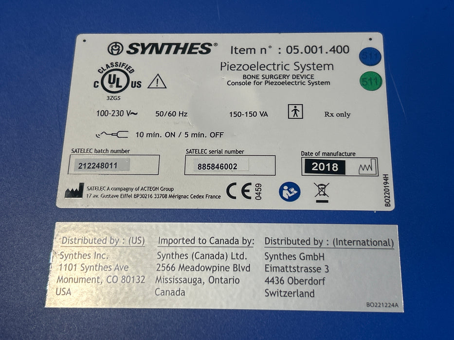 Synthes, Inc. Piezoelectric System