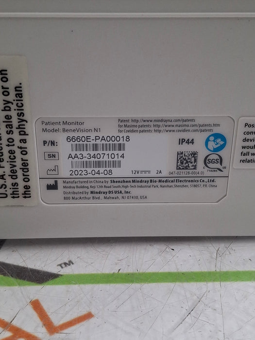 Mindray Benevision N1 Transport Patient Monitor