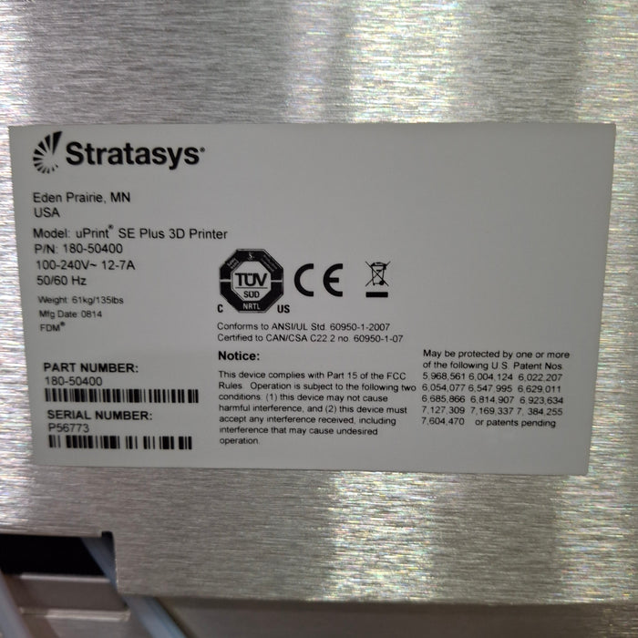 Stratasys Inc uPrint SE Plus 3D Printer