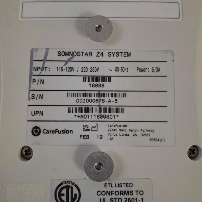 CareFusion SomnoStar Z4 Sleep Diagnostic System