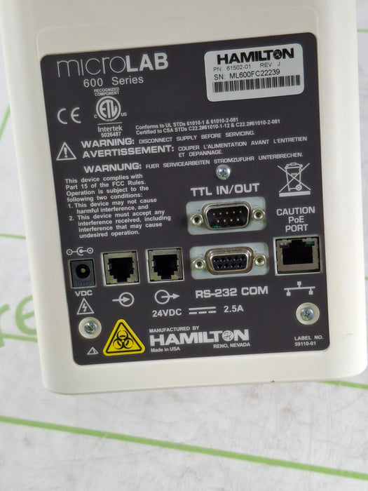 Hamilton Company Hamilton Company MicroLAB 600 Controller Research Lab reLink Online