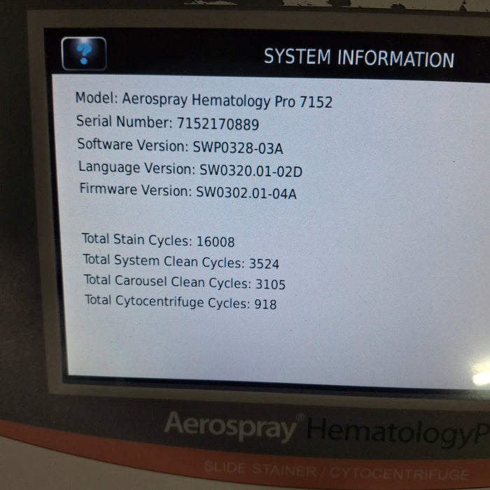 EliTech 7152 Aerospray Pro Hematology Slide Stainer Cytocentrifuge