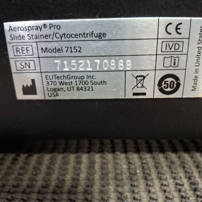 EliTech 7152 Aerospray Pro Hematology Slide Stainer Cytocentrifuge