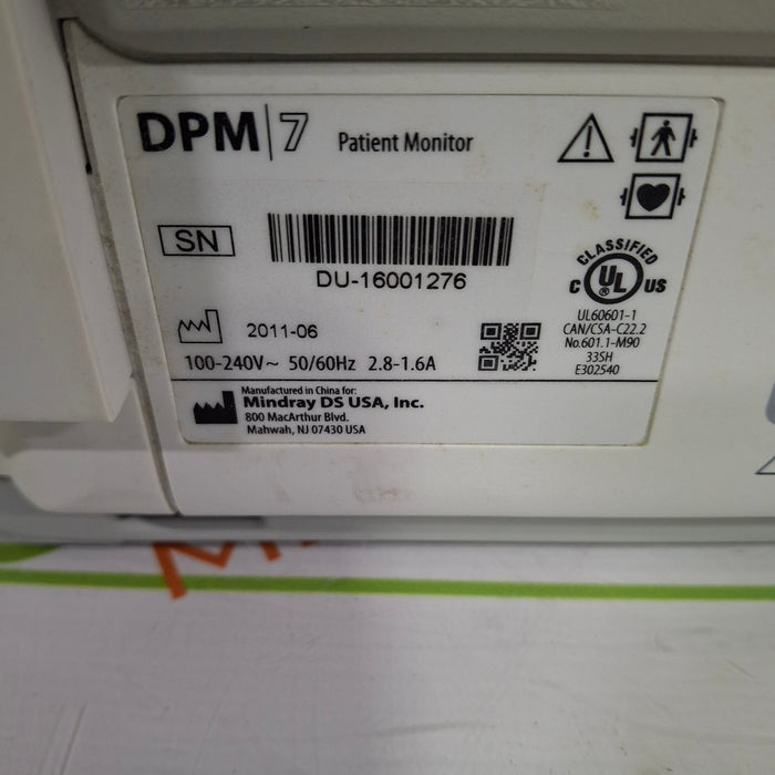 Mindray DPM7 Patient Monitor