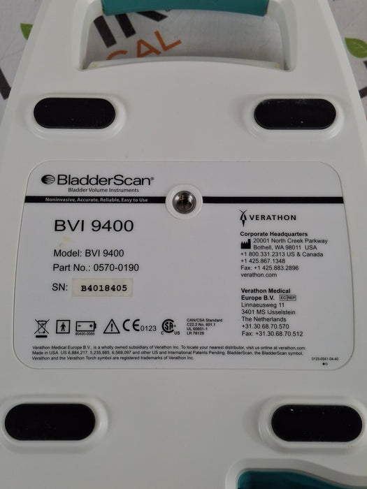 Verathon Medical, Inc BVI 9400 Bladderscan