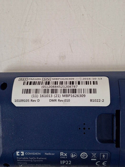 Covidien PM10N Nellcor Portable SpO2 Patient Monitoring System