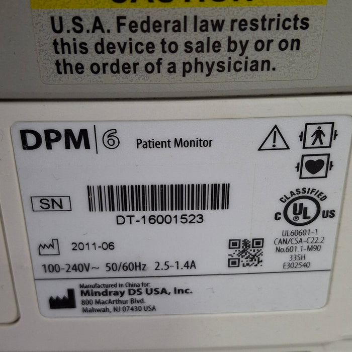 Mindray DPM6 Patient Monitor