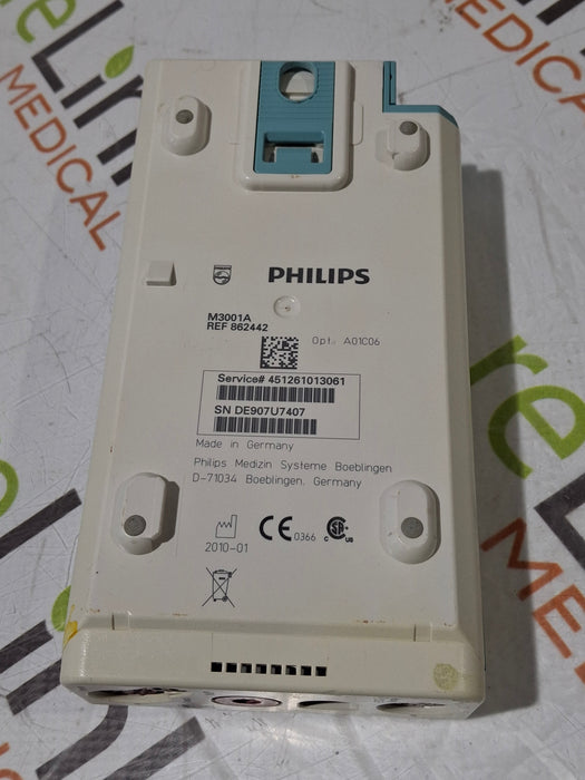 Philips M3001A-A01C06 Fast SpO2, NIBP, ECG, Temp, IBP MMS Module