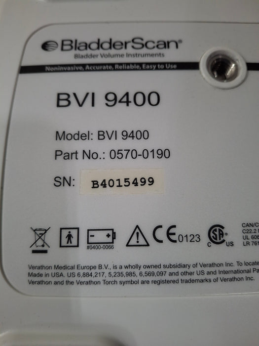Verathon Medical, Inc BVI 9400 Bladderscan