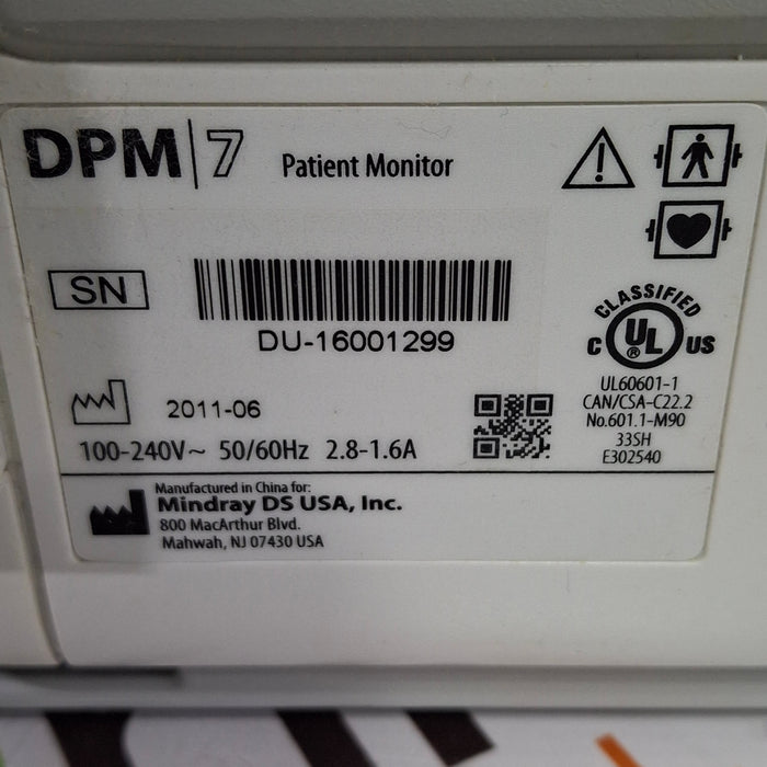 Mindray DPM7 Patient Monitor