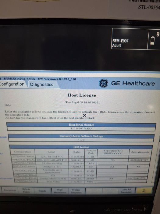 GE Healthcare GE Healthcare Carescape B450 Critical Care Patient Monitor Patient Monitors reLink Online