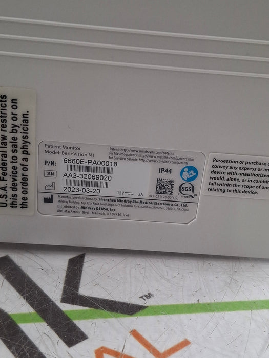 Mindray Benevision N1 Transport Patient Monitor