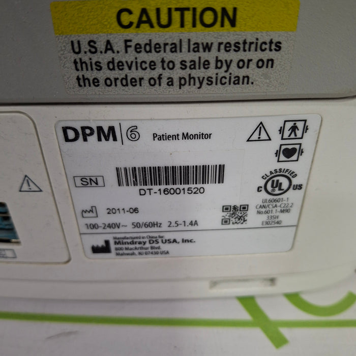 Mindray Mindray DPM6 Patient Monitor Patient Monitors reLink Online